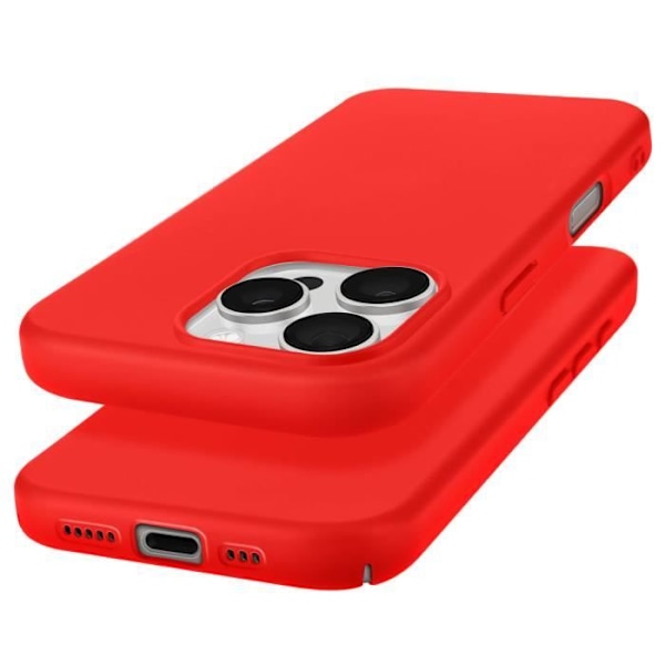 Coque för iPhone 16 Pro Semi-rigid Soft-touch Anti-spår Röd Röd