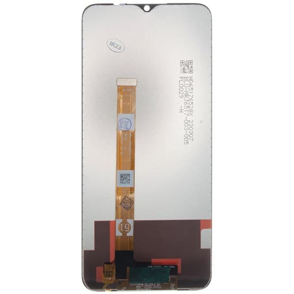 IPS LCD-skærm - AVIZAR - Realme 7i - Formonteret - Kapacitiv berøringsglas - Sort Svart