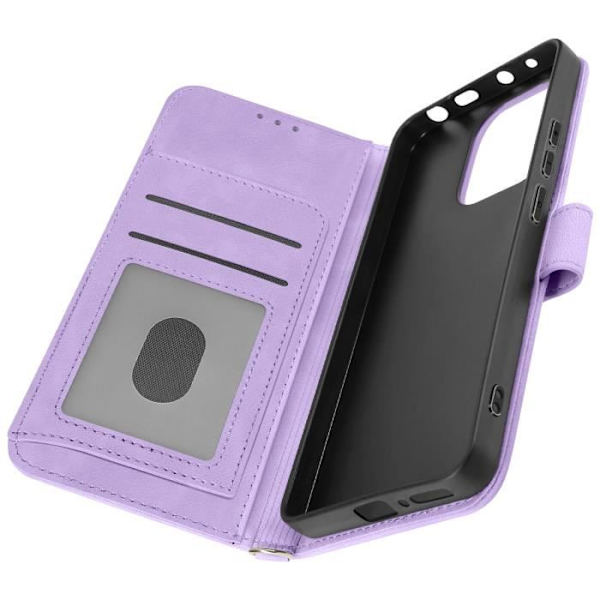 Flowers Case til Xiaomi Redmi Note 13 4G Wallet Video Support Lys lilla