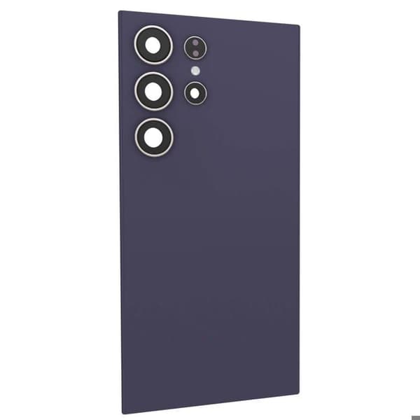 Cache Batteri - AVIZAR - Galaxy S24 Ultra - Violet - Integreret Klæbende - Optisk Blok Lila
