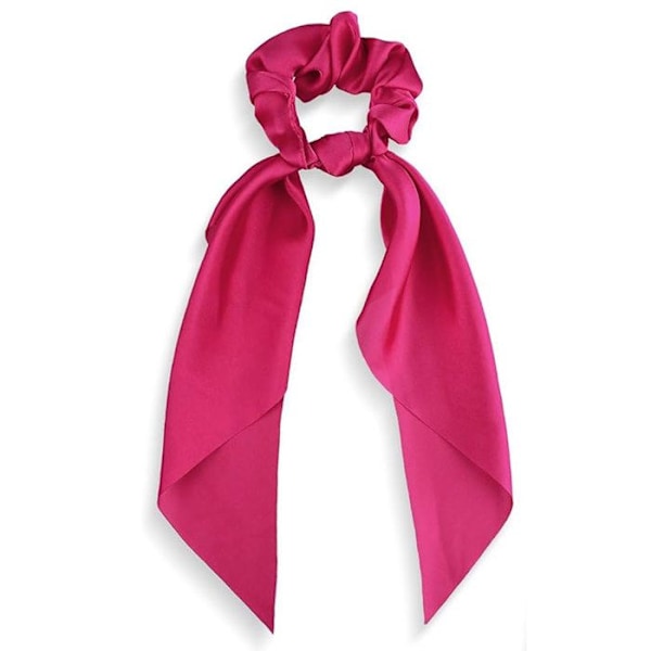 Fuksia Satina Kaksisolmuinen Pitkä Hiuspanta Rosa