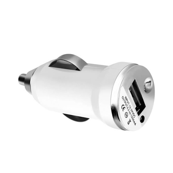 Laddare Bil Cigarettändare AVIZAR - Universell - Vit - USB-port - LED Vit