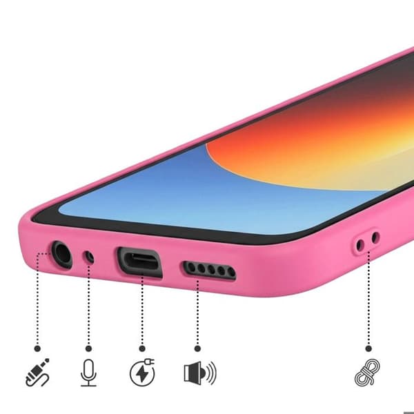 Silicone Soft-Touch Cover til Redmi A7 Pro Fast Cover Serie Fuchsia Ros