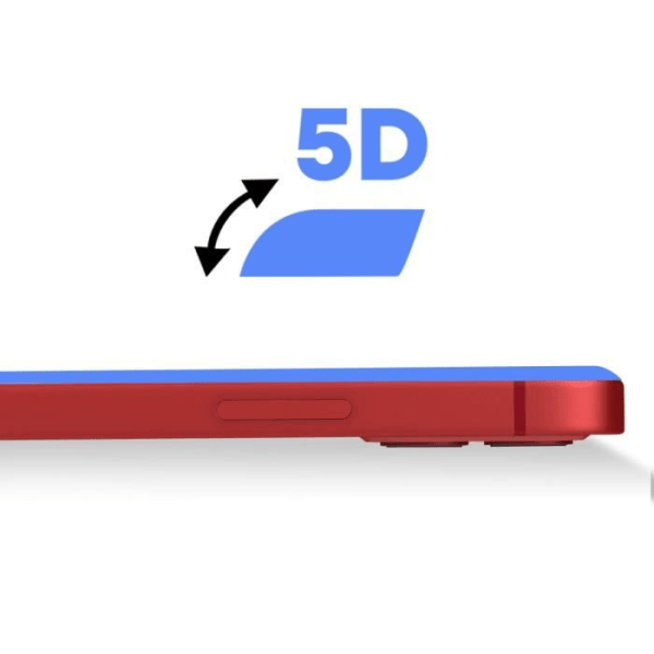 Näytönsuojakalvo - AVIZAR - iPhone 12 - 5D karkaistu lasi - 9H kovuus - Täysi liimapinta Svart