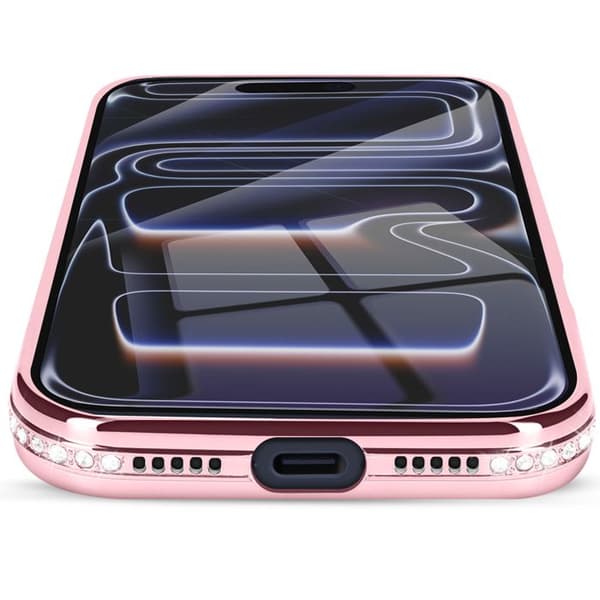 Coque Magsafe - AVIZAR - iPhone 17 Pro - Rose champagne - Kimalteleva - Optimaalinen suoja Rosa