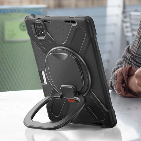 Xiaomi Pad 6 Case Iskunkestävä tuki musta kotelo
