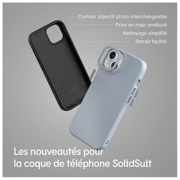 RhinoShield Cover [iPhone 13 Pro] | SolidSuit - Stødabsorberende teknologi, Kameraobjektiv kontur - Classic Sort
