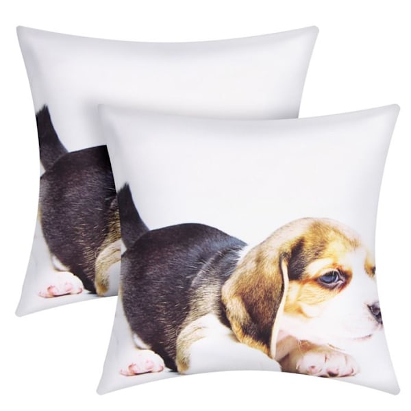 2 kpl 40x40 cm Beagle-valkoinen tyynyliina setti