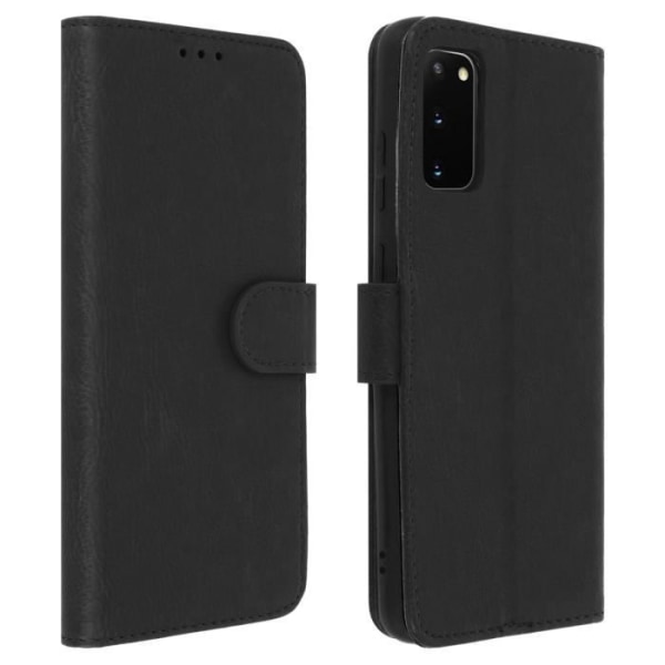 Etui - AVIZAR - Samsung Galaxy S20 - Helt fodral - Korthållare - Videostöd funktion - Svart Svart