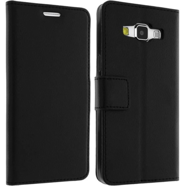 Housse Etui Folio - Avizar - Galaxy A5 - Simili-læder - Sort - Støttefunktion Svart