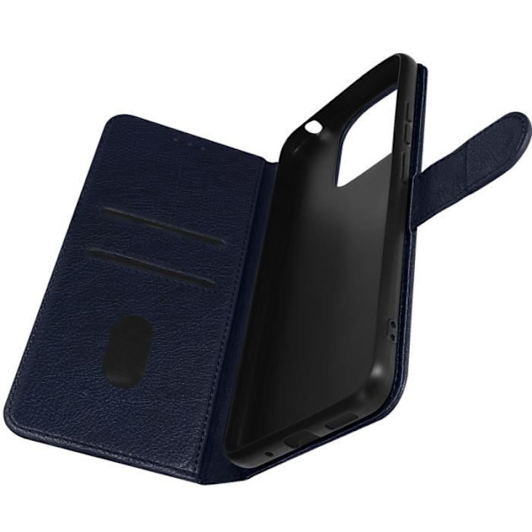 AVIZAR Folio Case för Xiaomi Redmi 12C - Midnight Blue - Kortlagring och videostödfunktion Blå