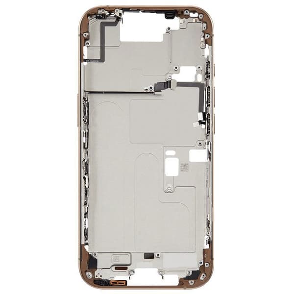 Centralchassi Kompatibel med iPhone 16 Pro Exakt och Säker Justering Guld Gul