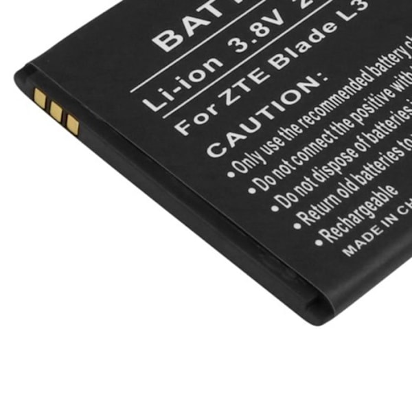 Batteri til ZTE Blade L3 Li-ion 3.8V 2000mAh 7.6Wh Ref Li3820T43P3h785439
