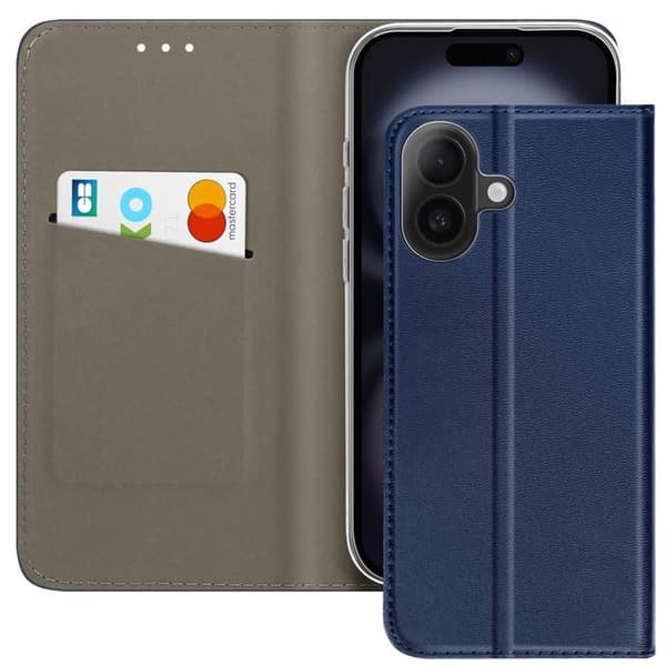 Folio Etui - AVIZAR - iPhone 17 - Simililæder - Kreditkortholder - Videostøtte Blå