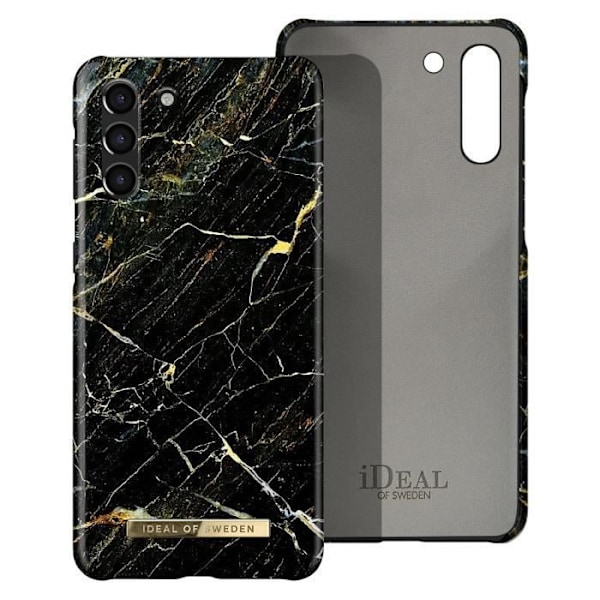 Taske til Samsung S21 Plus Marbled Luxury Ultra tynd Port Laurent Marble iDeal of Sweden Sort / Guld