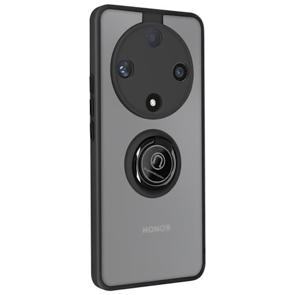 Fodral till Honor Magic 6 Lite 5G - AVIZAR - Metal Ring Support Funktion Svart Svart
