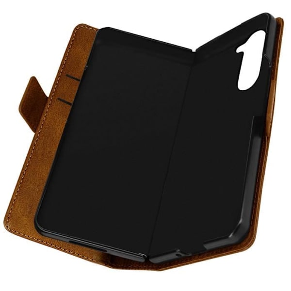 Coque - Samsung - Galaxy Z Fold 5 - Vintage - Anti RFID - Syntetiskt läder ljusbrun Ljusbrun