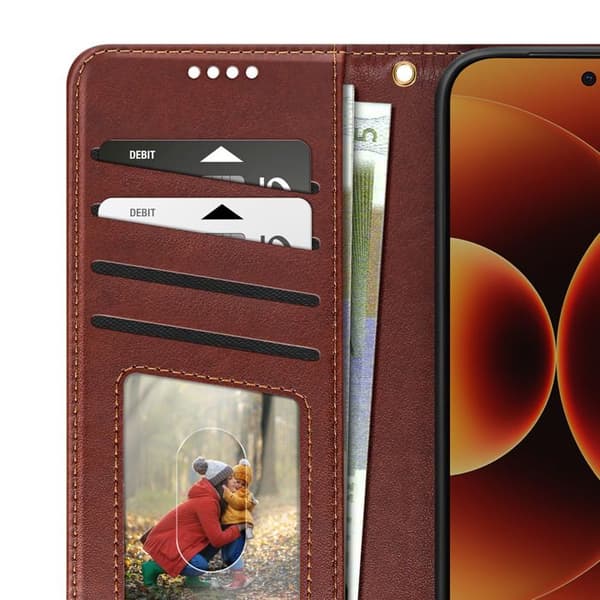 Pungetui til Xiaomi 17 med Foldbar Støttefunktion Brun brun