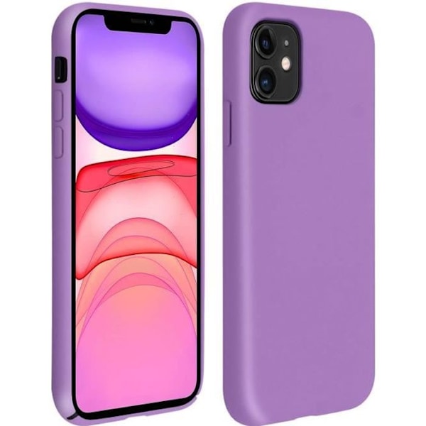 Skyddsfodral - AVIZAR - iPhone 11 - Halvstyvt silikon - Soft Touch finish - Lila Lila