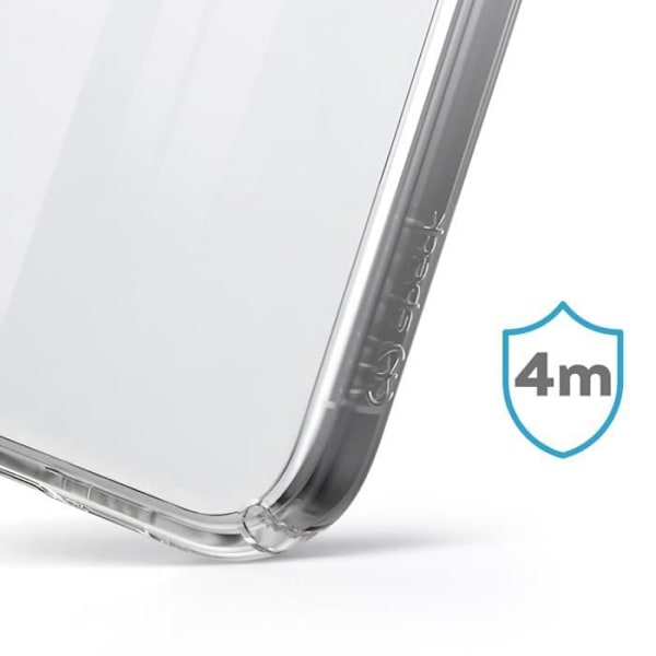 Presidio Perfect-Clear Speck 4m Anti-Drop -kotelo iPhone 15 Prolle Transparent