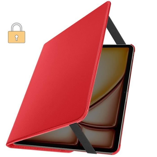 Flipfodral för iPad Air 13 2024 Folio Rotating 360 Stand Stand Röd Röd
