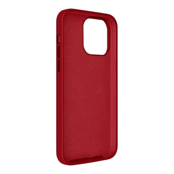 Skyddshölje - iPhone 14 Pro Max - Halvstyv - Röd - Mikrofiberinredning Hallon