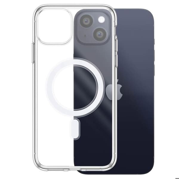 MagSafe-cover til iPhone 14 Plus Essential Design med Forstærkede Hjørner Zanaé Transparent Vit
