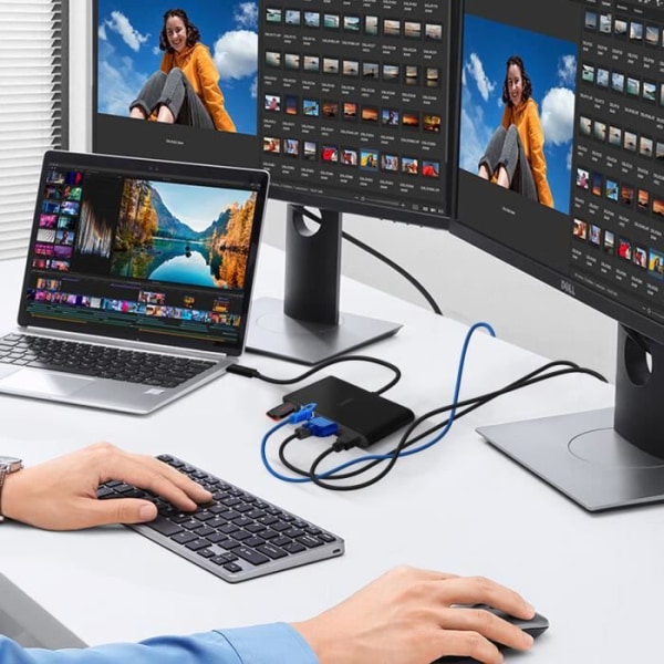 Belkin USB-C til 4K HDMI, VGA, Ethernet, USB 3.0 og USB-C Power Delivery Hub