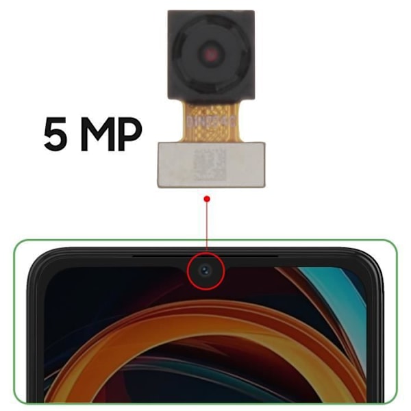 Frontkamera - RELIFE - Xiaomi Redmi A3 - 5MP Selfie Sensor - Sort Svart