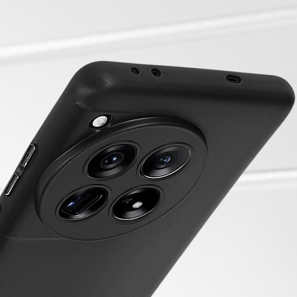 Fodral för OnePlus 12 och 12R kameraskyddad silikon matt tunn svart Svart