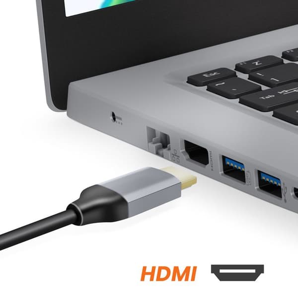HDMI/VGA-sovitin - LINQ - 20cm - Full HD 1080p - Plug & Play - Harmaa