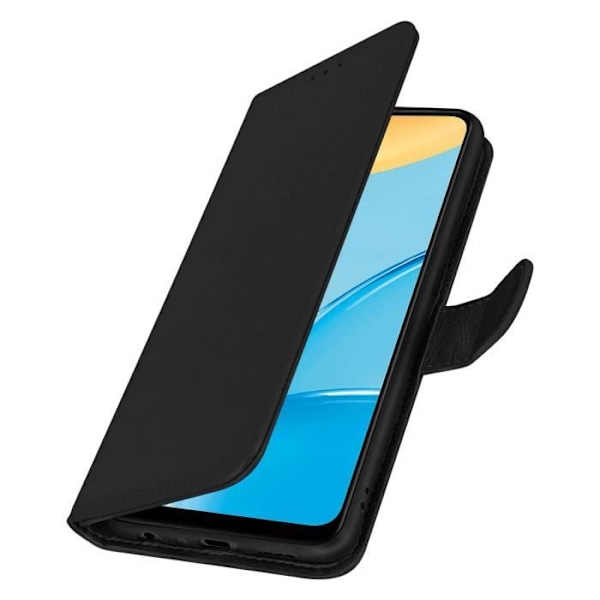AVIZAR-suojakotelo Oppo A15:lle - Musta - Korttituki ja videotuki Svart