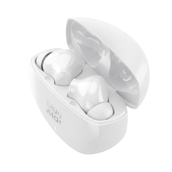TWS Bluetooth 6.0 høretelefoner med ANC og ENC støjreduktion Blue Star Hvid Vit