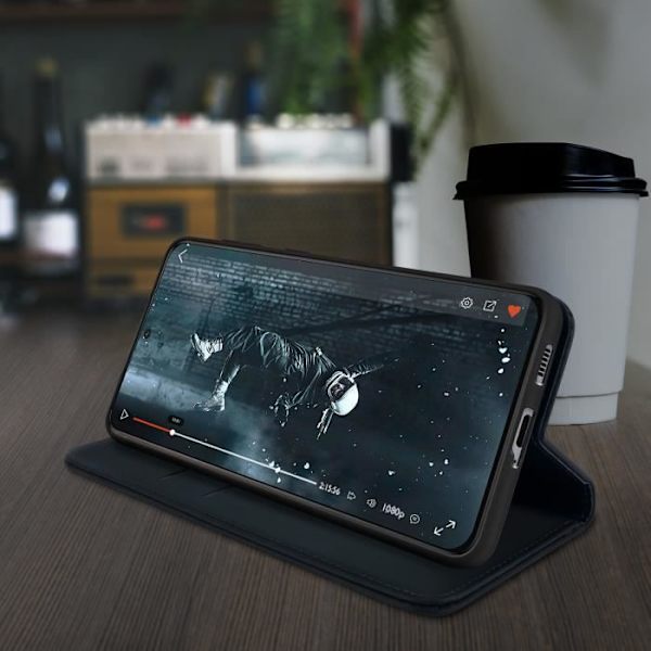 Samsung S21 Ultra - AVIZAR - Lompakkotuki Videotuki - Magneettisulku - Yönsininen Midnattsblå