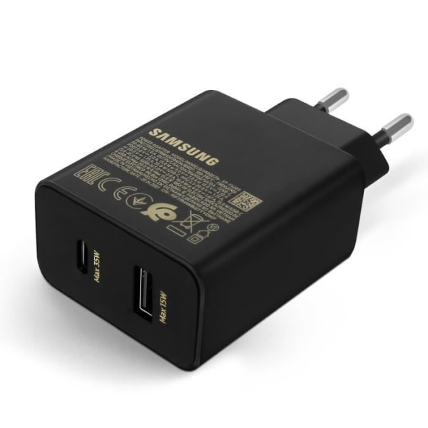 Väggladdare - Samsung - 50W - USB-C - Snabbladdning 2.0 - Power Delivery 3.0 Svart