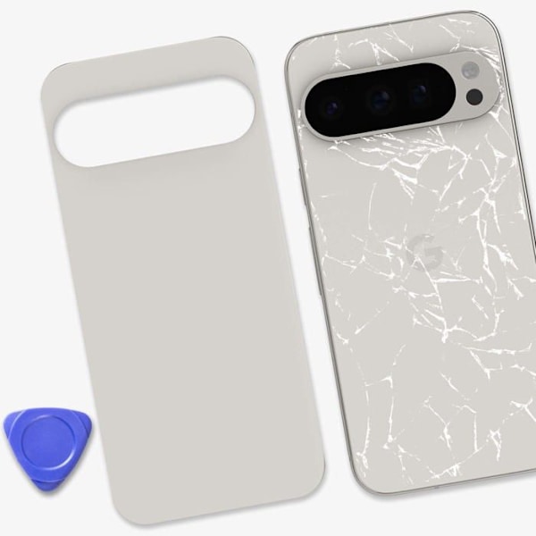 Ersättningsbaksida för Google Pixel 9 Pro Vit Vit