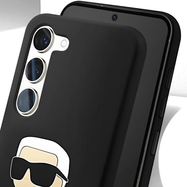 Fodral till Samsung Galaxy S23 Plus - KARL LAGERFELD - Ikonik NFT - Upphöjda kanter - Svart Svart