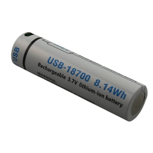 Batteri 3.7V 2200mAh Li-ion Kompatibel 18650 Med USB-C Port Uppladdningsbar