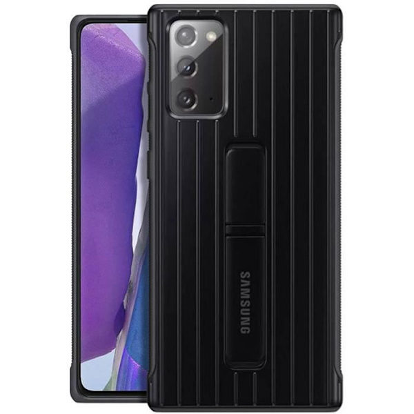 Kuori - Samsung - Galaxy Note 20 - Suojaava Tukeva Kuori - Musta - Integroitu jalustatuki Svart