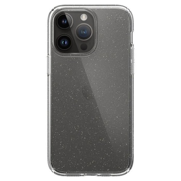 Glitter kotelo iPhone 14 Prolle - SPECK - Presidio Perfect-Clear Glitter - Läpinäkyvä - Jäykkä - Kiiltävä Transparent