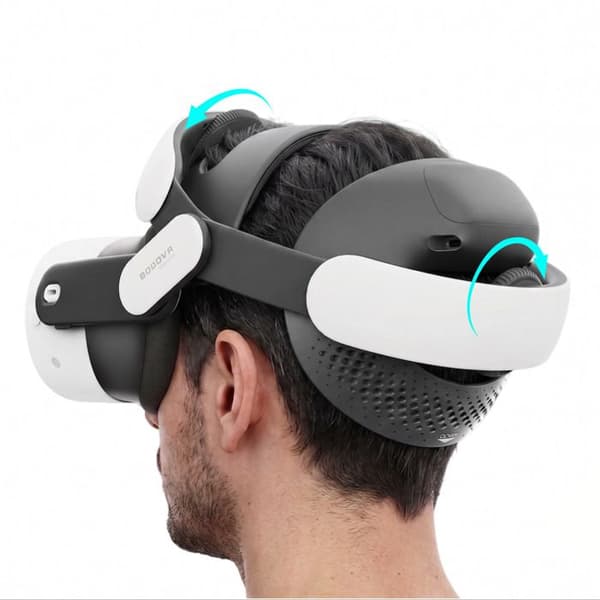 VR Hovedbånd til Meta Quest 3 / 3S Justerbart og Ergonomisk BOBOVR Hvid Vit
