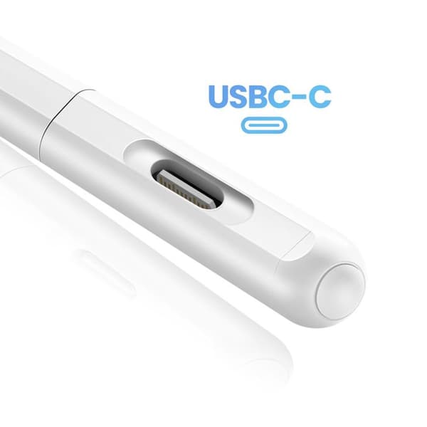 Bluetooth stylus - APOKIN - iPad Pro - Ultra let - Batteritid 8h - Magnetisk Vit