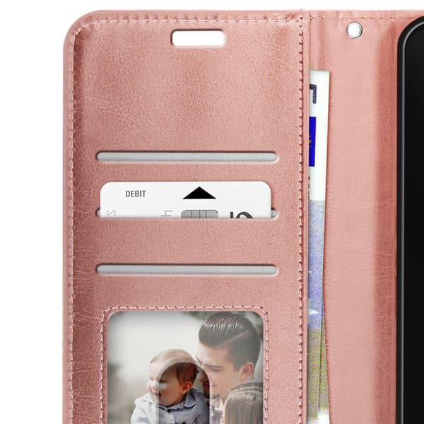 Plånboksfodral - MAYAXESS - Galaxy A17 - Rosa - Avtagbar handrem - Ställfunktion Ros