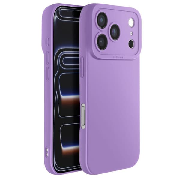 Cover - ADVARSEL - iPhone 17 Pro Max - Blødt Silikone - Lilla - Forstærkning til Kamera Lila