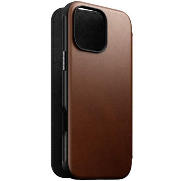 MagSafe kotelo iPhone 16 Pro Maxille - NOMAD - Folio Moderni korttikotelo - ruskea kastanj