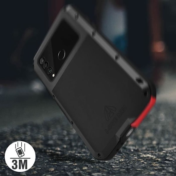 Etui - LOVE MEI - Huawei P30 Lite - Regntæt - Stødsikker - Ultra-resistent Svart