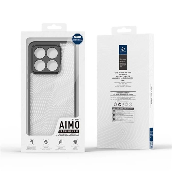 Kotelo Xiaomi 14T:lle - DUX DUCIS - Aimo Series - Boreal Pattern - Iskunkestävä - Musta Transparent