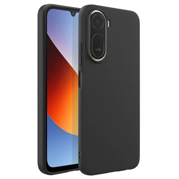 Silicone Cover til Redmi A7 Pro, Stødabsorberende, Olieforsinket, Sort Svart