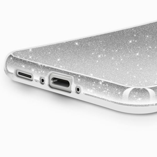Cover til Galaxy A37 Bi-Materiale Design og Glitrende Sølv Finish Grå