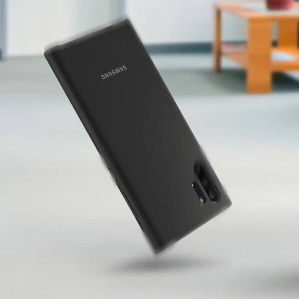 Kuori - Alkuperäinen - Galaxy Note 10 Plus - Silikoni Geeli - Iskunkestävä Suoja - Qi Lataus Svart